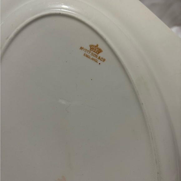 Vintage Floral Octagonal Platter with Bird Design - Picture 7 of 7